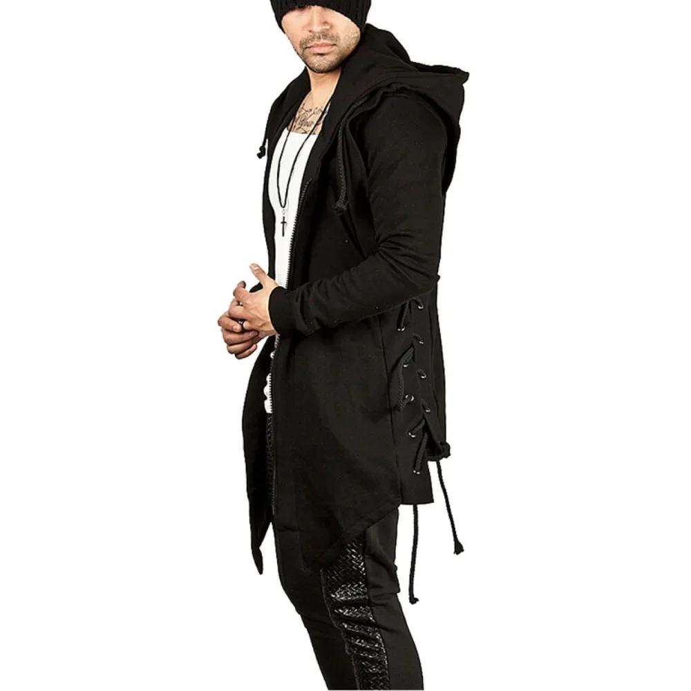 كنزة بهودي بأكمام طويلة تناسب الجسم للرجال ، بلوزا...