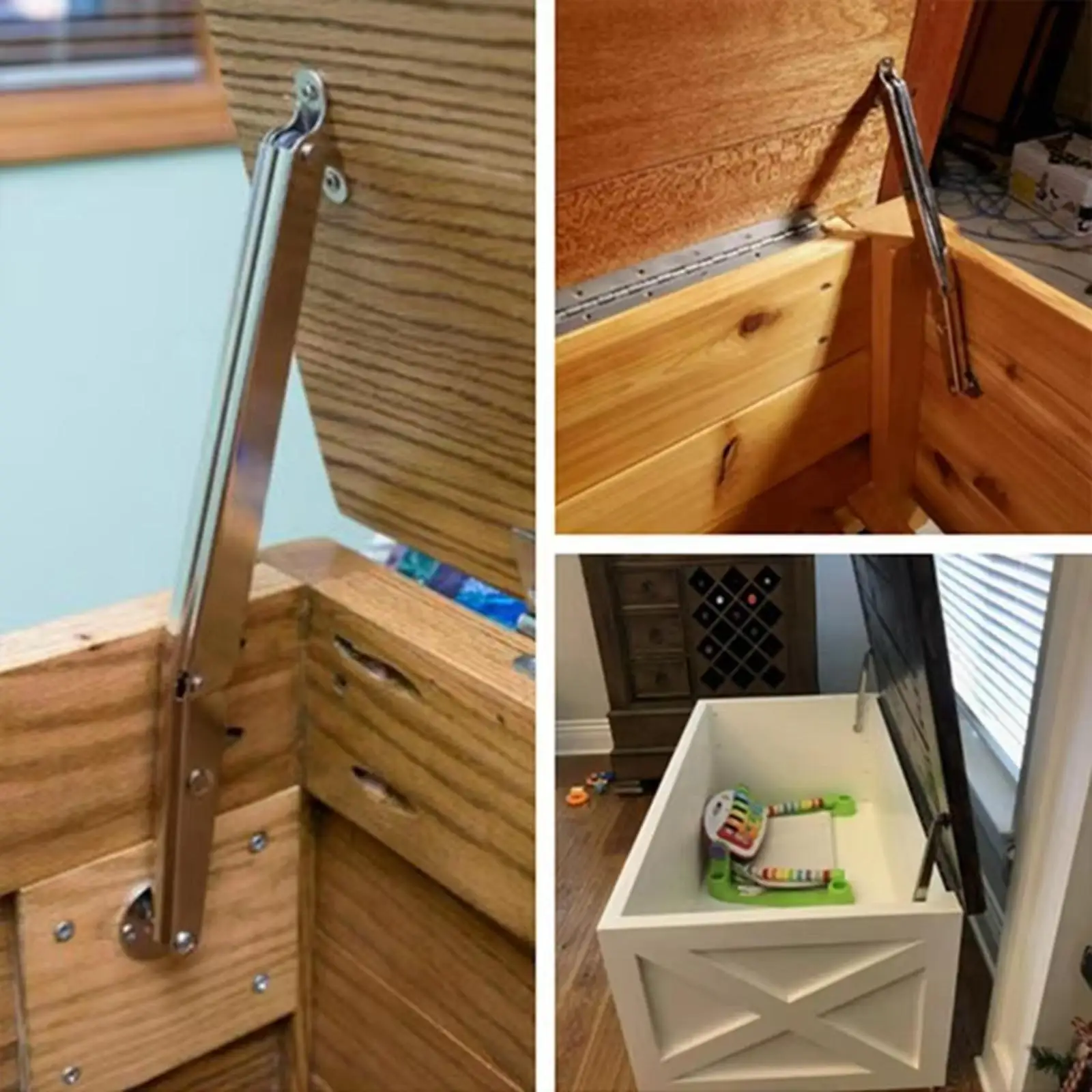 Lid Support Hinge Slow Lowering Gas Spring Gas Struts for Window Bed Cupboard Cabinet
