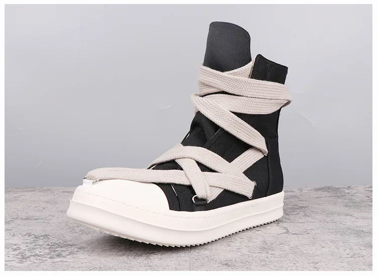 Unisex High Top Pentagram Sneakers with Jumbo Shoelace - true deals club