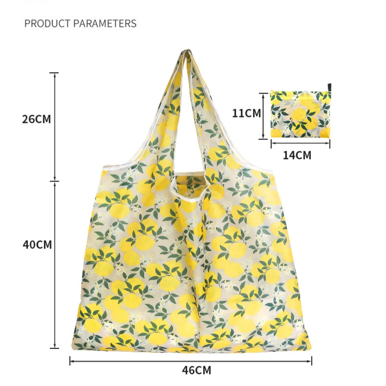 Eco-Friendly Reusable Foldable Shopping Tote - Large, Washable Grocery Storage Bag