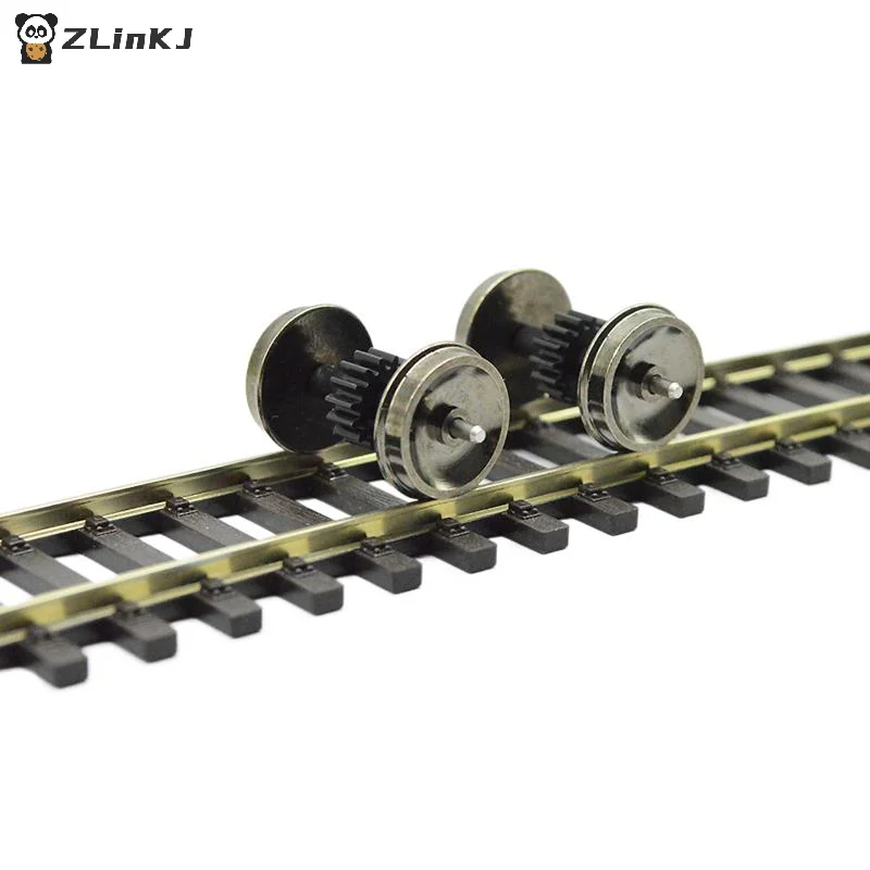 ▶ 2개의 HO 스케일 휠 업그레이드 DC 휠 세트, 1:87 모형 기차용, 철도 HO 게이지 휠, 모형 기차 DIY 액세서리