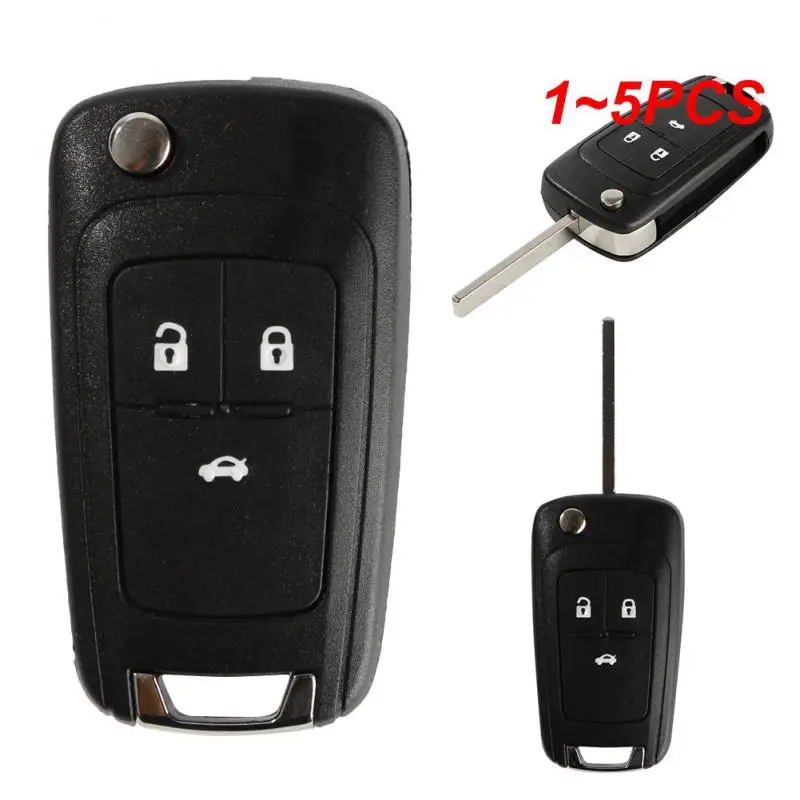 1~5PCS 2-button Folding Key Housing Replacement Folding Key For Opel Astra J Corsa E Cascade Zafira Karl Auto Accessories