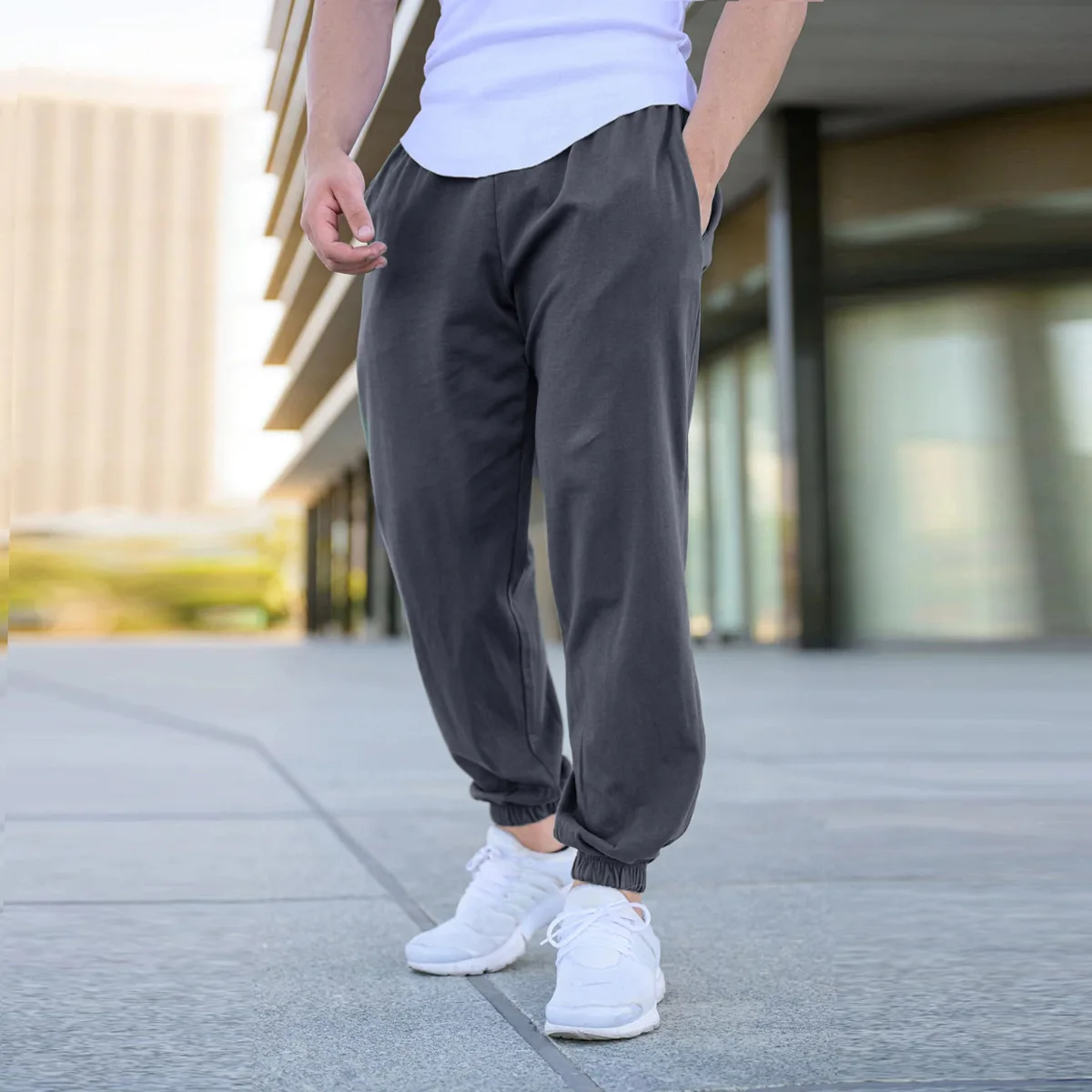 New Men's Pants Summer Thin Relaxed Sports Pants Men's Fitness Casual
