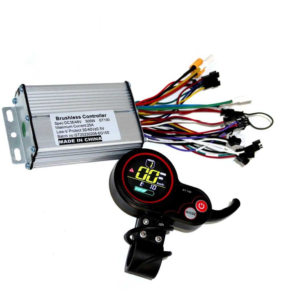 Description Picture 3 of itemSix Mosfet 36V/48V/52V/60V 500W 25A BLDC Electric Ccooter Controller and GT-100 LCD Display One Set For Electric Scooter