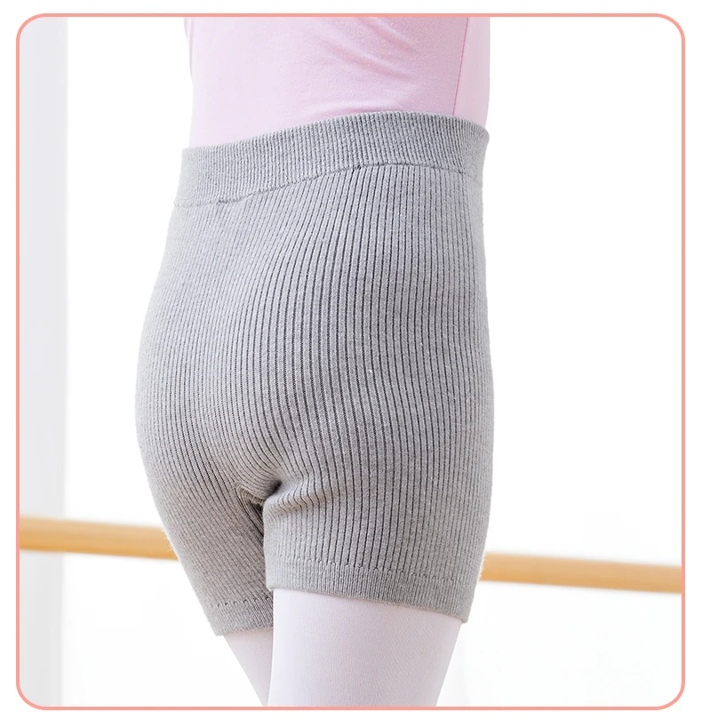 Thermo-Ballett-Tanzshorts für Mädchen – Winter gestrickte, dicke, wärmende Trainingshose mit hoher Taille für Kinder – Detail 13