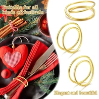 Exquisite Gold Napkin Ring Metal Napkin Rings for Wedding Party Dinner Hotel Table Decoration Napkins Holder 6