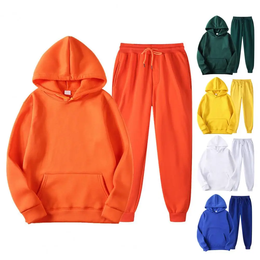 

Men Hoodie Pants Set Hoodie Pants Set Versatile Unisex Sportswear Set Soft Breathable Hoodie Pants for Autumn/winter