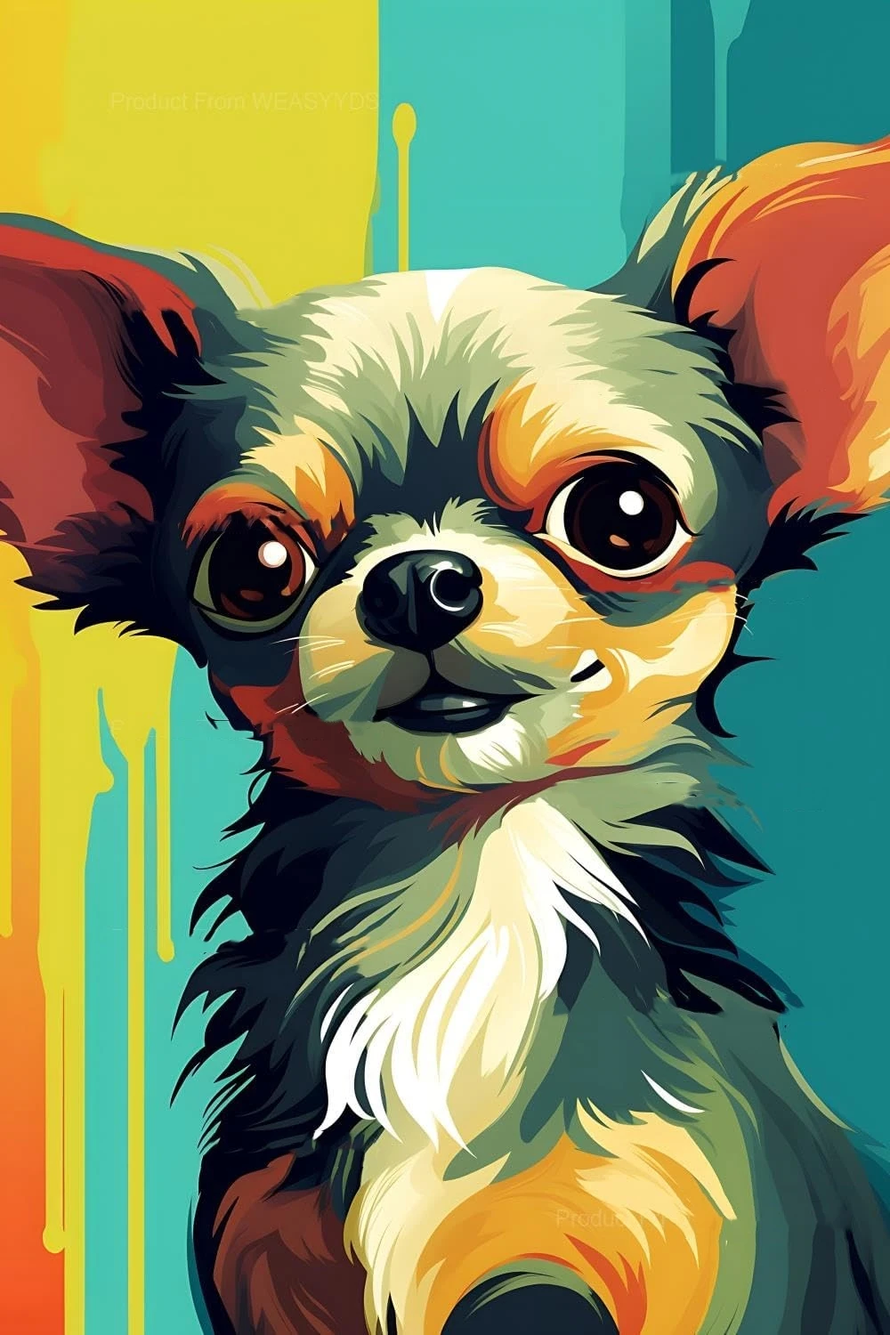 Diamond Painting Kit - Chihuahua Dog 5D Full Drill Art 8x12 Inch DIY Craft