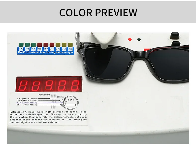 The new sunglasses showing trendy square style for men and women's travel.