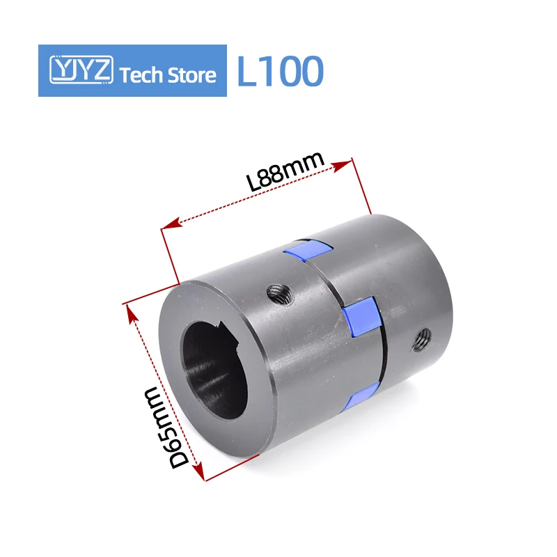 

L100 45#Steel L-type Three-Jaw Keyway Plum Coupling Servo Motor Star High Torque D65 L88