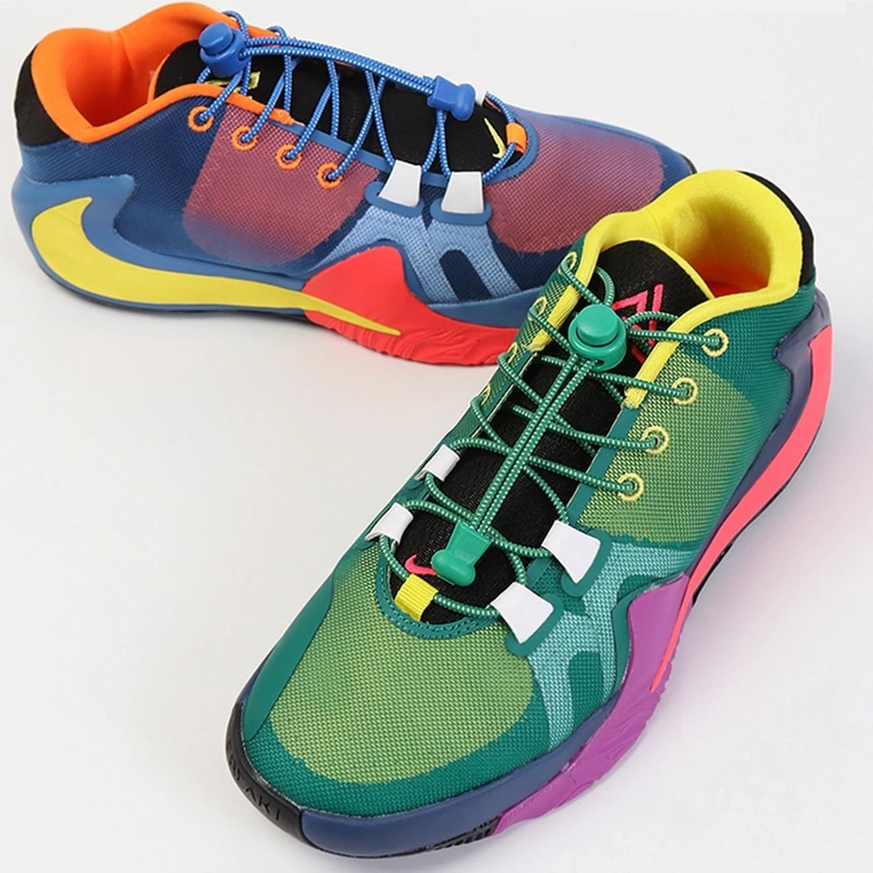 Shoelaces Without Ties Elastic 1 Pair No Tie Round Push The Spring Lock Sports Suitable For All Shoes Shoe Accessories