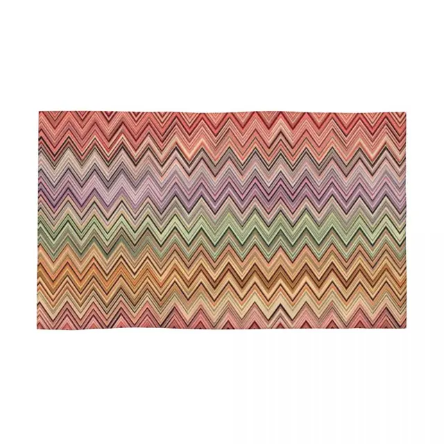 Boho Vintage Contemporary Zig Zag Towel Cotton Multicolor Modern Travelling Swimming Camping Towels