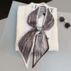 Vintage Horse Print Long Hair Band Ribbon For Women Silk Hair Accessories 2021 Trend Girl Bow Scarf Headband Hair Tie 2