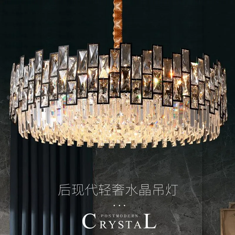 

Современная хрустальная люстра для гостиной, столовой, черсветильник Круглая Люстра, светодиодные люстры для кухни, спальни, светильник нее освещение