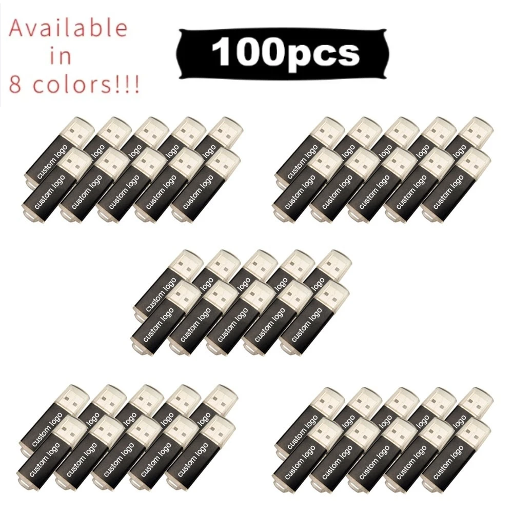 100개/묶음 USB 플래시 드라이브 64GB 펜 드라이브 512MB 1GB 2GB..