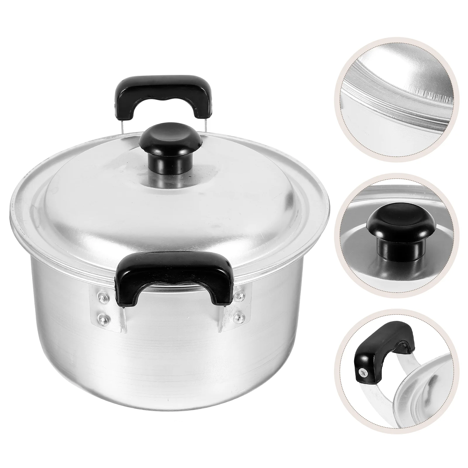 

Cooking Pot Deepened and Thickened Aluminum Alloy Double-eared Small Soup Pans Stockpot with Lid Casserole Korea Noodle