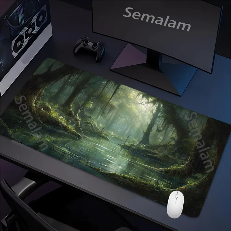 Enchanted Forest Gaming Mouse Pad – Non-Slip Rubber Base, Washable Desk Accessory for Home & Office Decor (35x60)