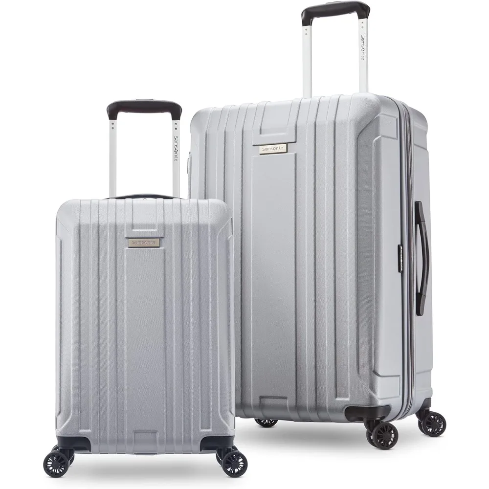 

Samsonite Hardside Spinner Wheel Luggage, Silver, 2-Piece Set