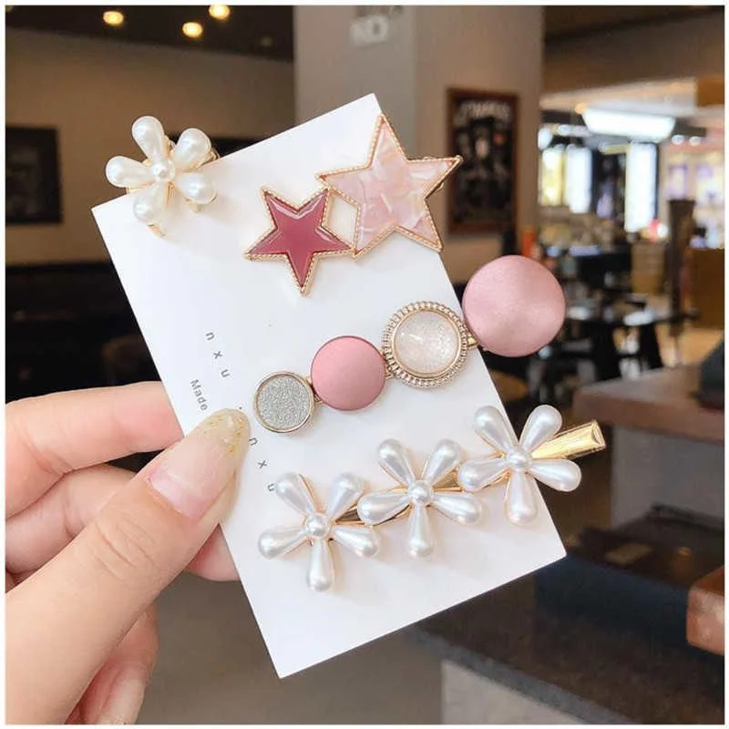 Mode Haar Pins Seite Clip Set Süße Acryl Waterdrop Haarspangen Für Frauen Mädchen Koreanische Geometrische Haar Zubehör Schmuck – Detail 8