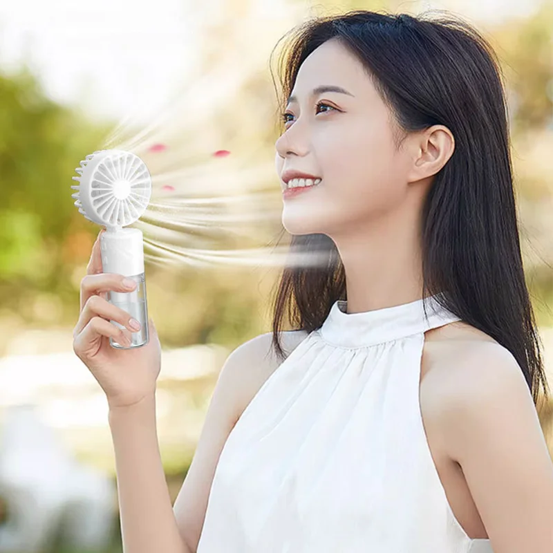 Portable Rechargeable Handheld Spray Fan USB Fast Charging Mini Steam a Cooling Artifact for Both Travel and Outdoor Scenes