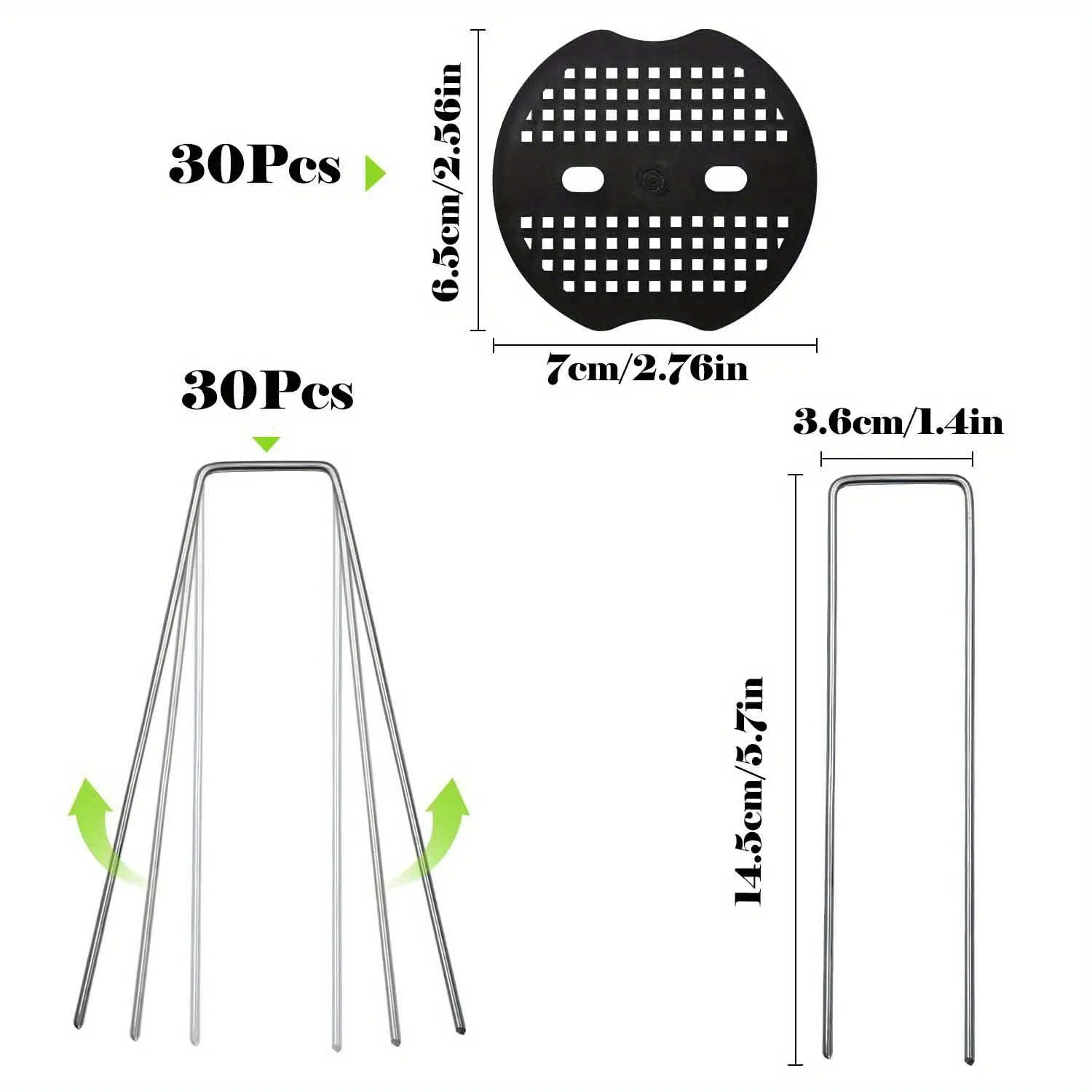 U-shaped fixing spike garden stake set heavy duty garden spikes for repairing lawn and fabric