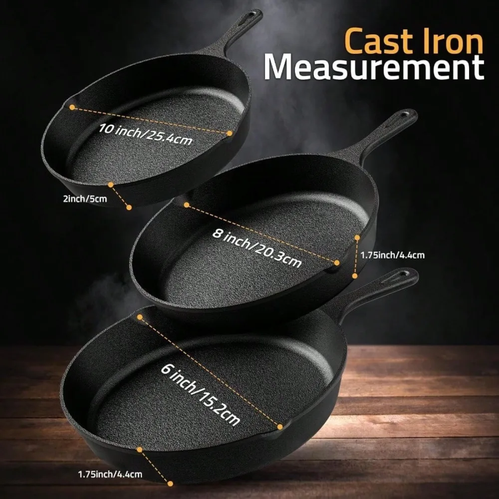 Cast Iron Non-Stick Frying Pan – Induction-Compatible Skillet for Omelettes & Pancakes 3