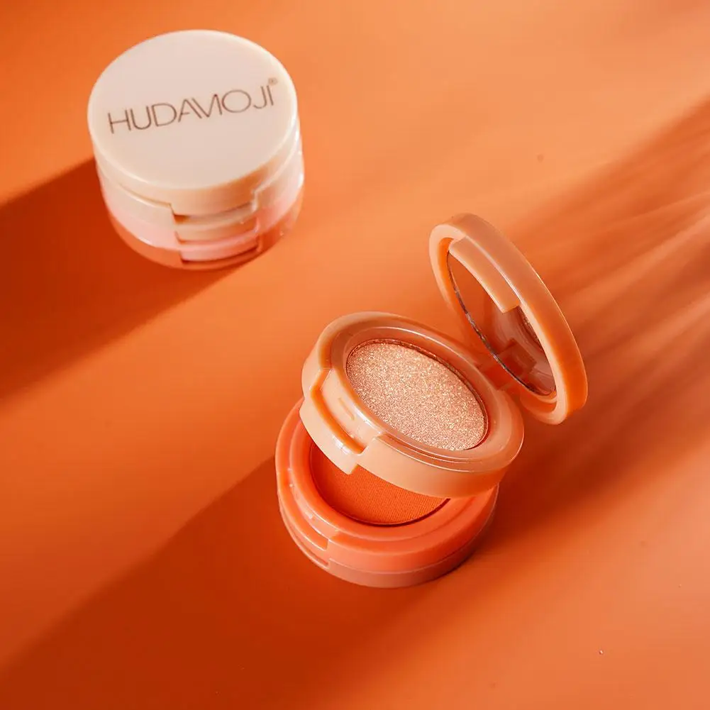 Highlighter Powder Palette 3 In 1 Waterproof Face Rouge Powder Natural Shiny Eyeshadow powder blusher blush powder blush plate facial blusher