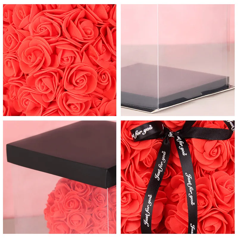 Handmade DIY Eternal Rose Bear Kit, Creative Foam Flower Head Material Set for Crafting... - SKU HDGB1228 - UGI Packaging