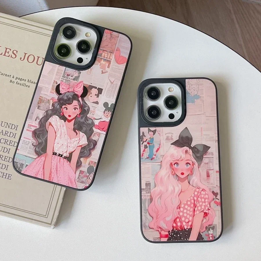 

Mirror Surface Bowknot Girl Phone Case Cover for IPhone 11 12 13 14 15 Pro Max Case for IPhone 15 Pro Max