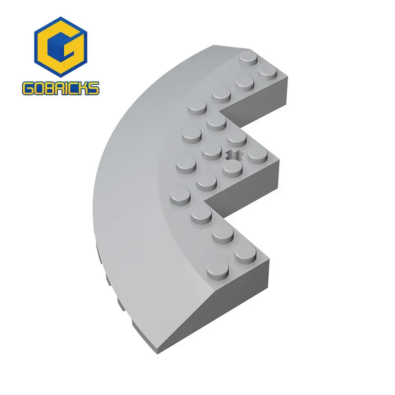 

Gobricks 1PCS Brick Round Corner 10 x 10 with Slope 33 Edge Axle Hole Facet Cutout compatible with 58846 Bricks DIY Gift