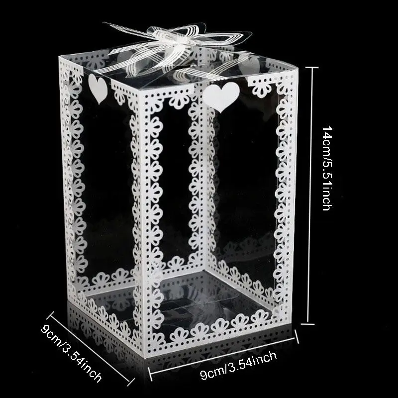 10–40 Stück transparente Geschenkboxen aus PVC, klare Verpackungsbox für Hochzeit, Babyparty, Partygeschenk, Präsent, Schokolade, Süßigkeiten, Kuchenbox – Detail 9