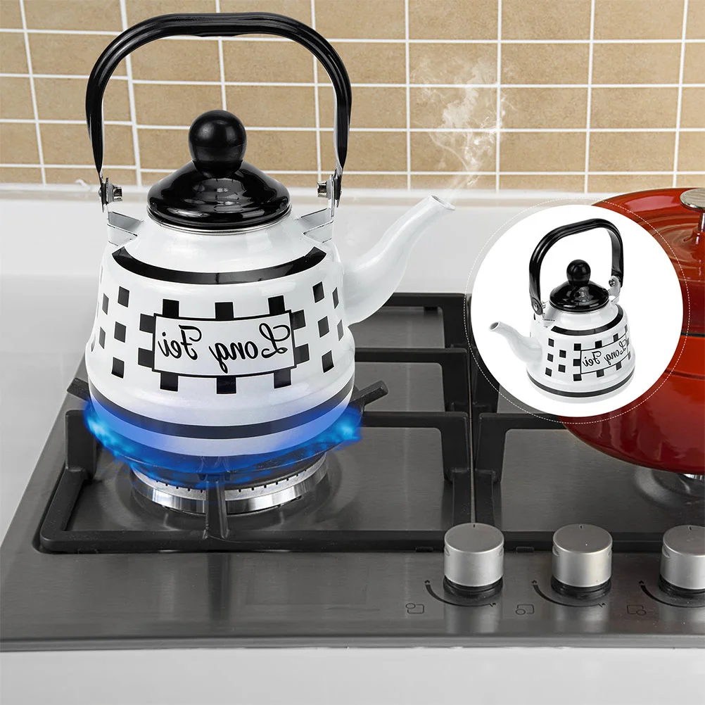 

Enamel Teapot Kettle Coffee Daily Use Hotel Teakettle Household Handheld Stovetop Supply Handle