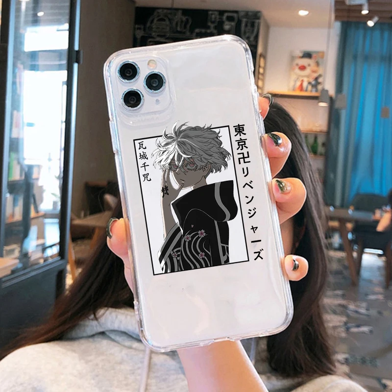 Anime Tokyo Revengers Baji Keisuke Phone Case For iPhone 13 11 12 Pro MAX XR XS 7 X 8 6 Plus Kawata Nahoya Clear Soft TPU Cover 13 pro max case