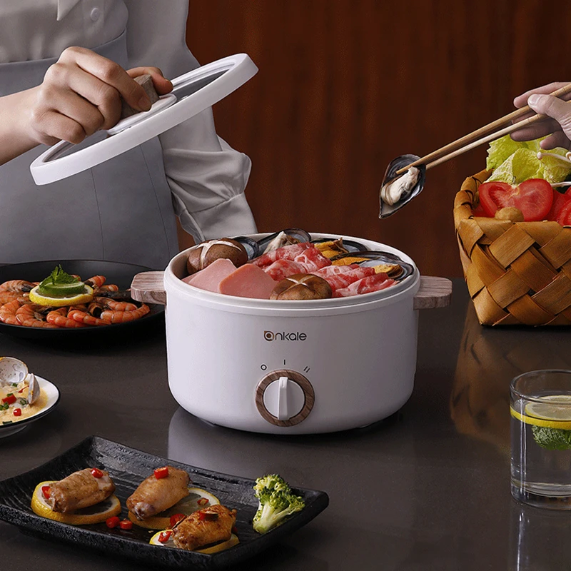 Postcode had het niet door Eigenlijk 1.5L Elektrische Kookpot Hotpot Draagbare Multicooker Rijstkoker Stoomkoker  Elektrische Koekenpan Koekenpan Voor Home Reizen 220V|Multi koker| -  AliExpress