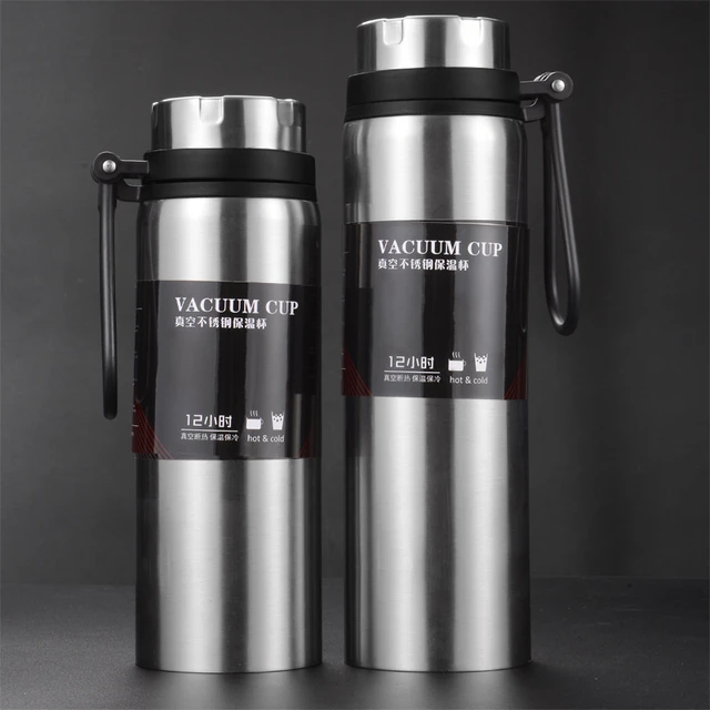 800ml Stainless Steel Thermos Cup Large Capacity Water Cup Outdoor Portable  Thermal Water Bottle - AliExpress