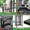 Garden Tool Organizer, Yard Tool Tower Rack for Garage Organization and Storage, Up to 35 Long-Handled Tools/Rakes/Brooms, Heavy 4