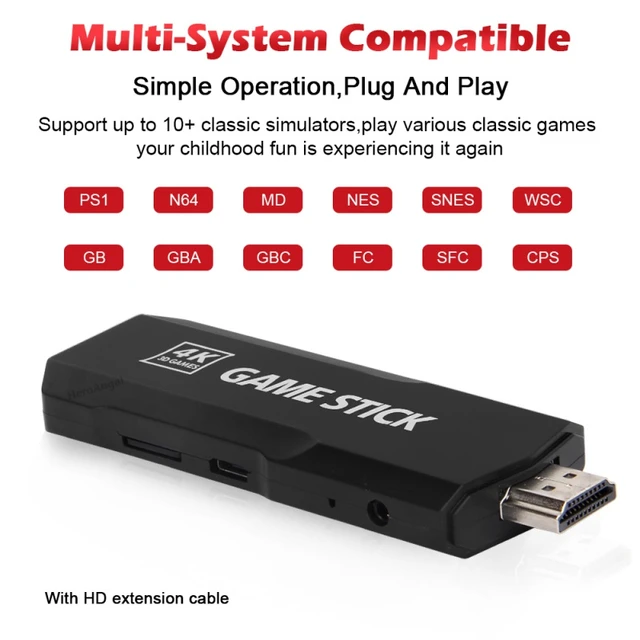 Game Stick GD10 Console 256G Portable 50000 games Dual controller 40  simuators For TV Game Consoles Retro Video Game stick 4K - AliExpress