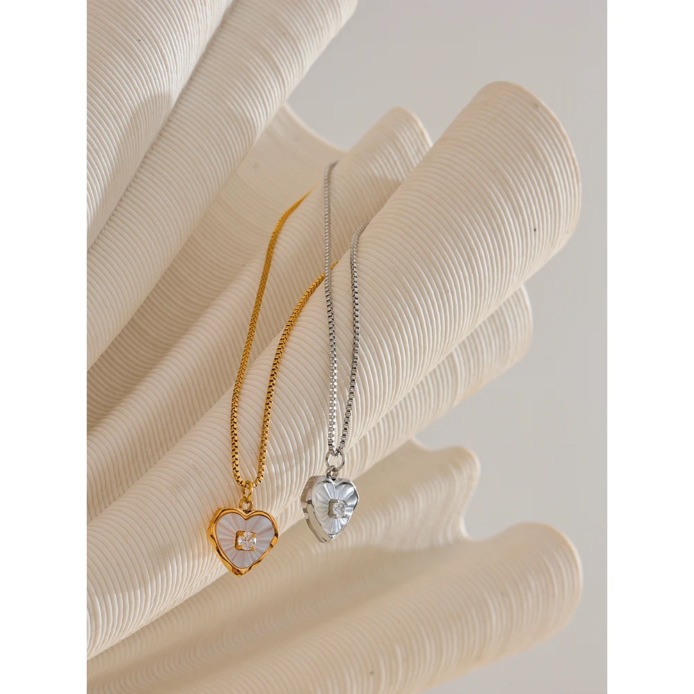 [TATIANA] 韓国☆Heart Cubic Petit Plump Heart Necklace全6色 韓国発【TATIANA】Heart Cubic Petit Plump Heart Necklace