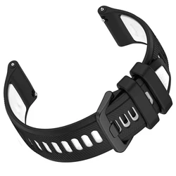 Premium Silicone Soft Watch Band - Elegant and Versatile 22mm Strap - 1pecs 20MM (Black White)