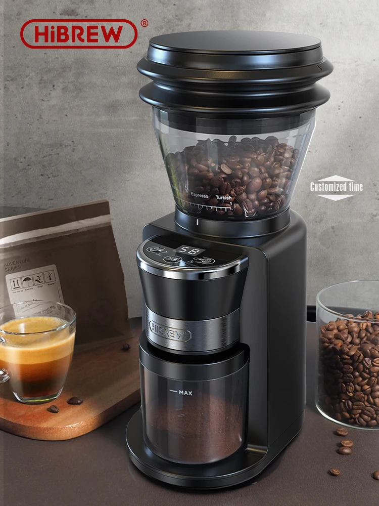 Hibrew Automatic Burr Mill Coffee Grinder With 34 Gears For Espresso