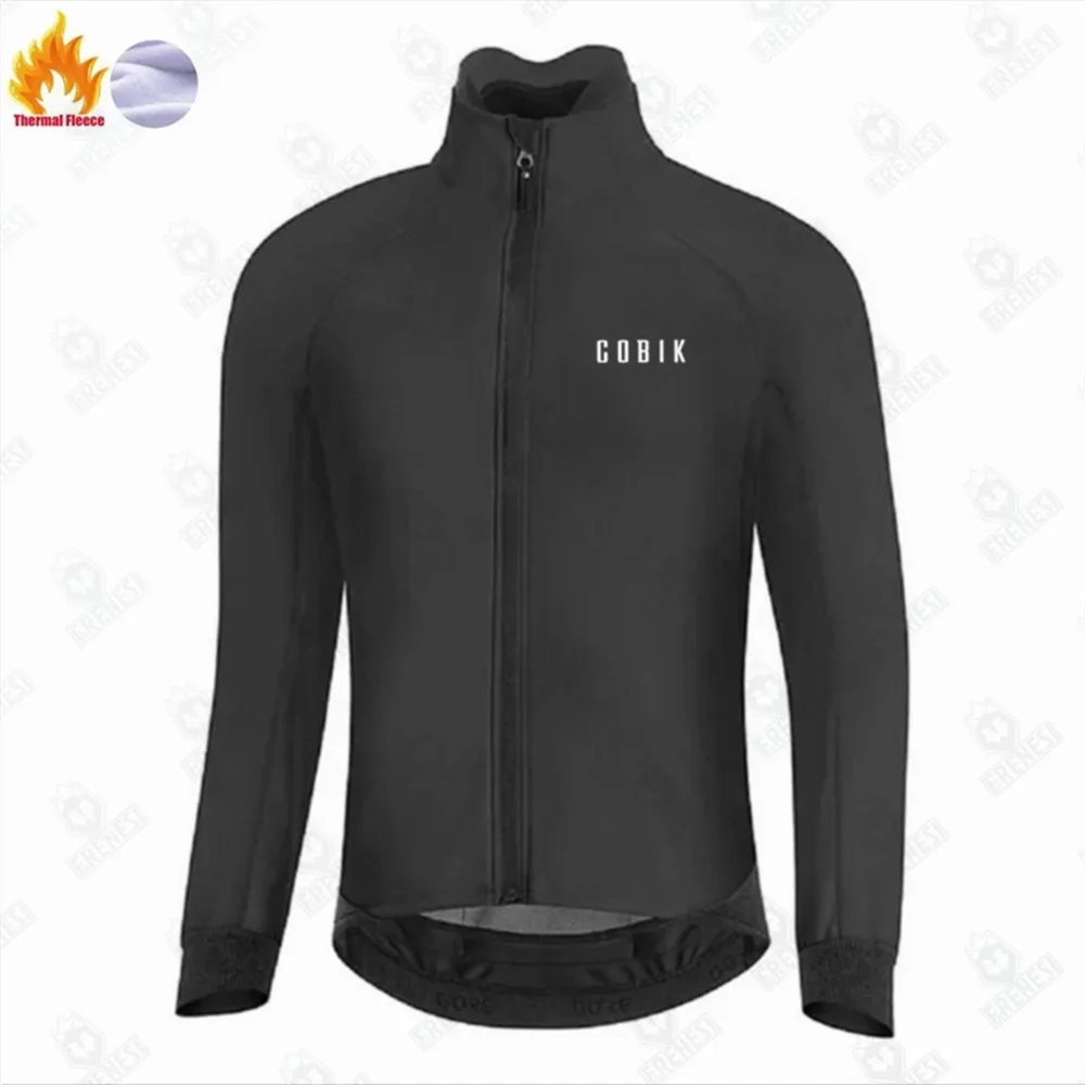 Thermal Fleece Cycling Jacket for Men Long Sleeve Road Bike Outdoor Sports MTB Winter/Spring