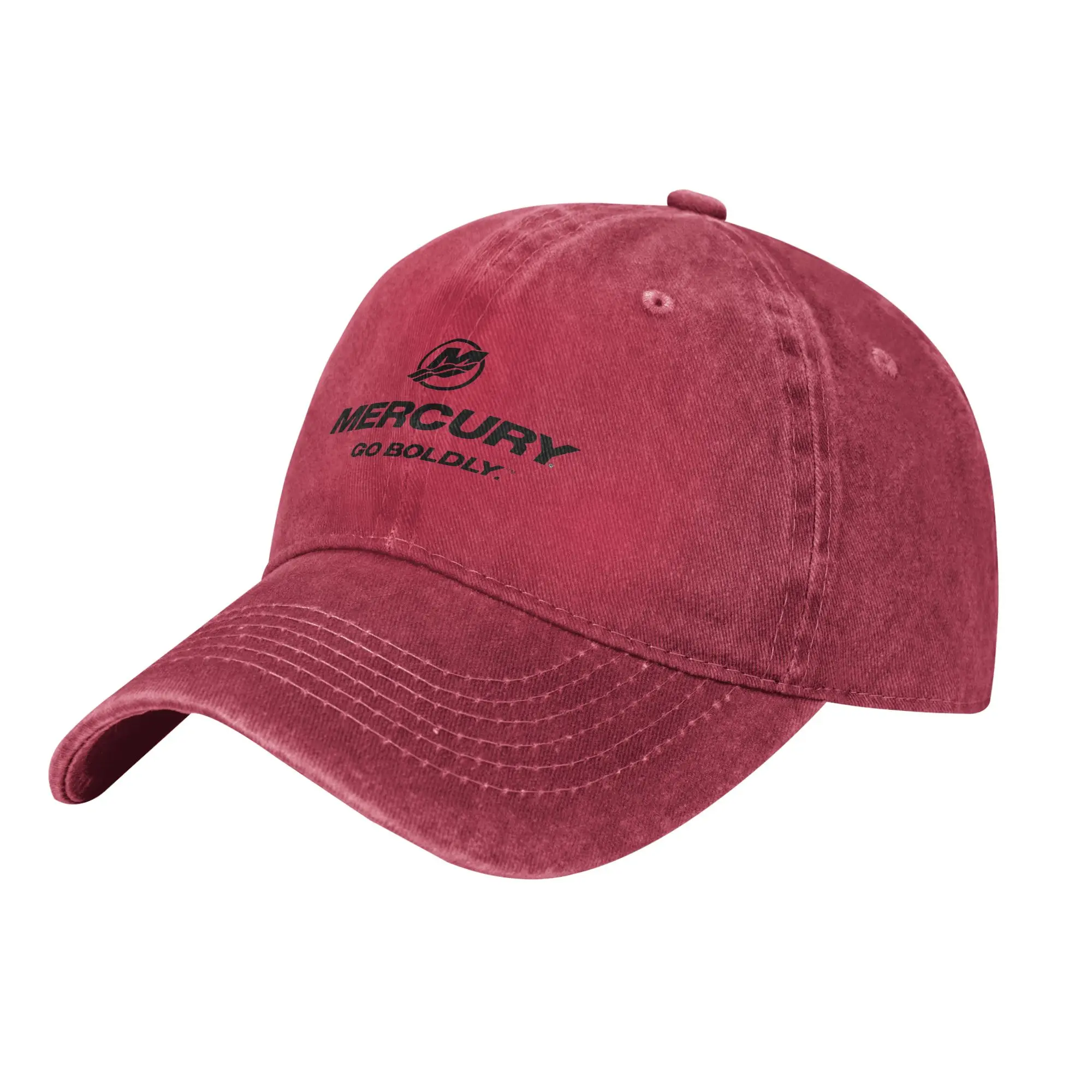 Mercury Racing Denim-Stoffkappe, lässige Baseballkappen, verstellbare Mütze, Sommer-Unisex-Baseballmützen – Detail 1