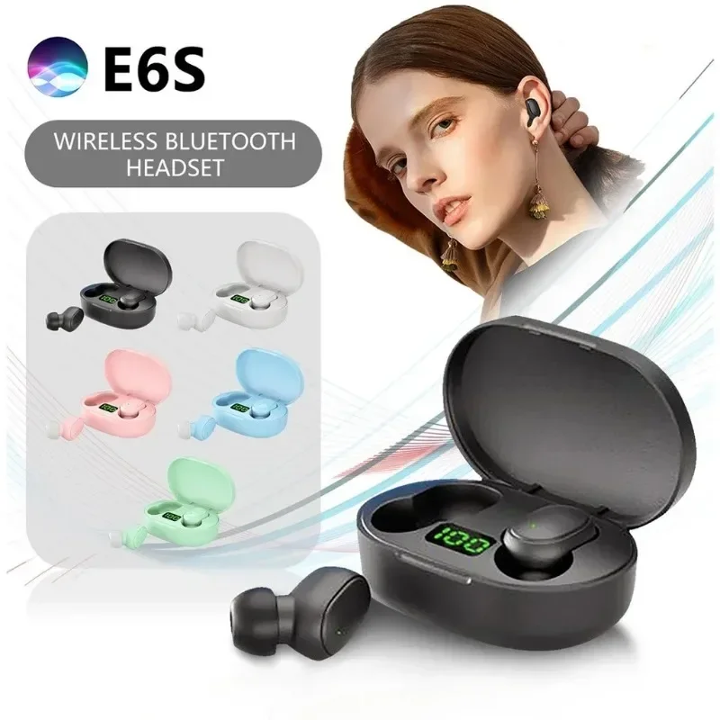 TWS E6S Bluetooth Earphones Wireless bluetooth headset Noise Cancelling Headsets With Microphone Headphones For Xiaomi Redmi 2