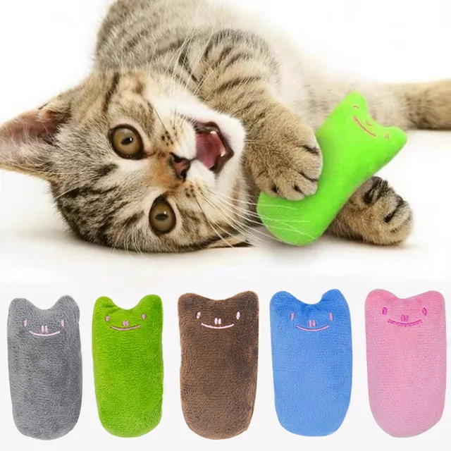 Toys for Cats Face Emoji Pet Ringing Paper Catnip Kitty Plush Toy Molar Interactive Bite Resistant Cat Scratcher Pet Products