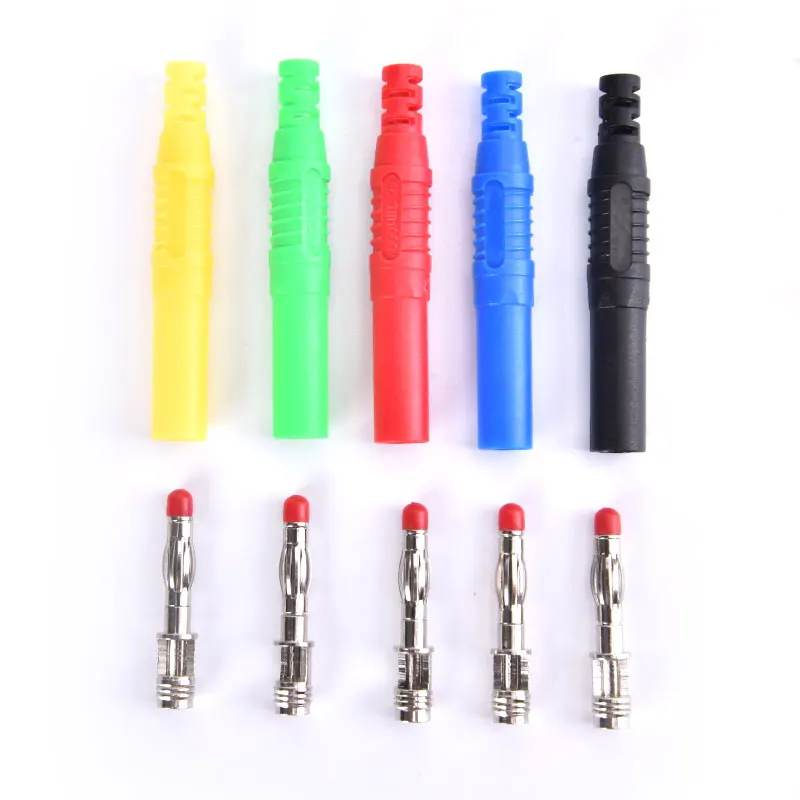 1 шт. прямая Изолированная безопасная штепсельная вилка типа банан 4 мм провод для