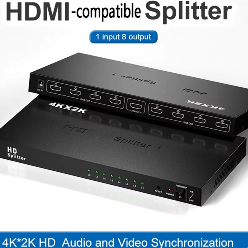 EU US ÷ 8 Ʈ HDMI ȣȯ й  й 1 In 8 Out 4K HDMI ȣȯ ȯ ÷ PC HDTV  ߺ