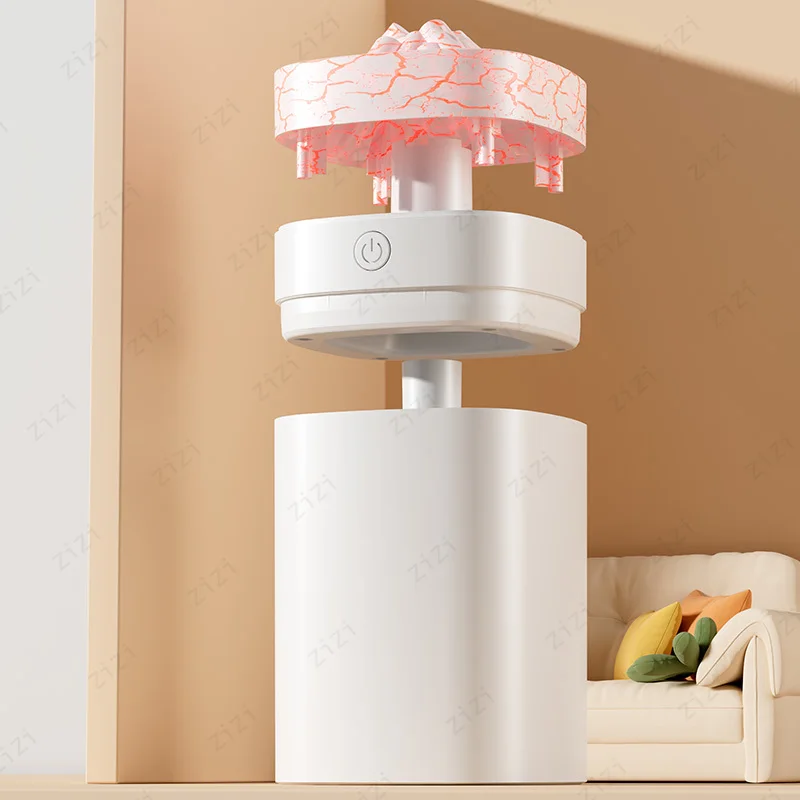 USB 무소음 화산형 가습기 고급 야간 조명 가습기 나노 분무 보습 가습기