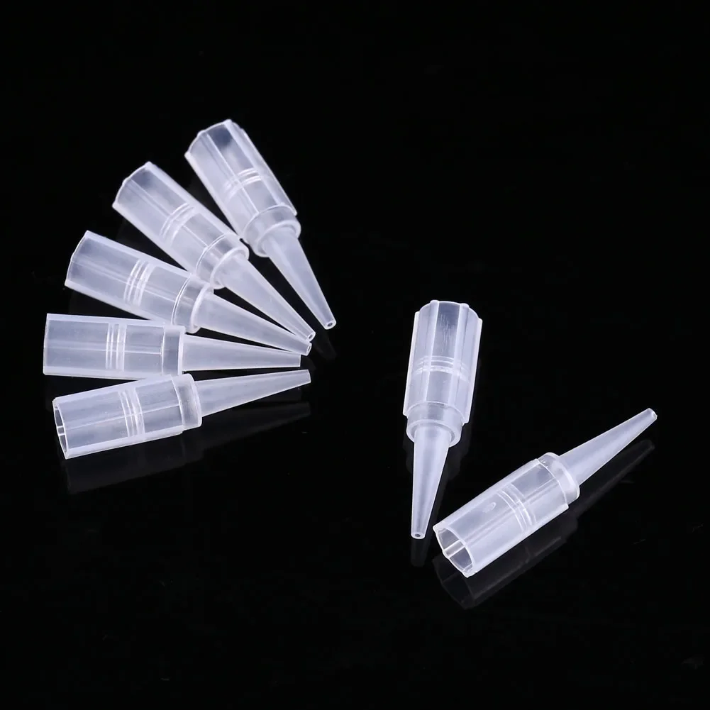 100pcs/bag Tip Caps Disposable Tattoo Nozzle Microblading Pen Needle Tube Plastic Cap Tattoo Accessories 1R 3R 5R