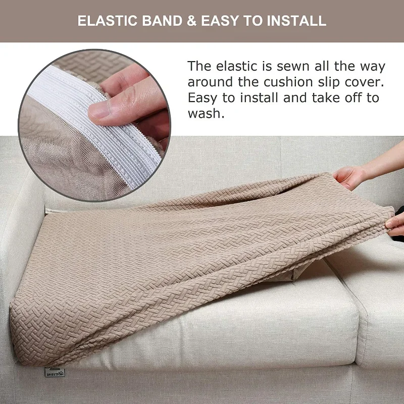 Jacquard Sofa Cushion Cover Thick Elastic For Living Room Armchair Corner Sofa Cushions Seats Cover Slipcover Couch Cover 5
