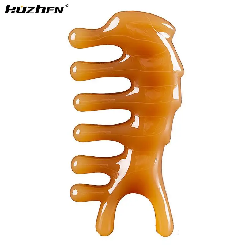 

Body Meridian Massage Comb Head Face Scalp Gua Sha Massager Facial Resin Wide Tooth Guasha Scraping Therapy Blood Body Massage